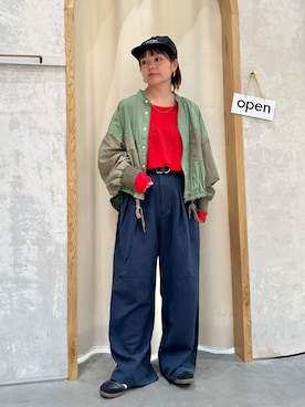 「アイテム（ブルゾン）」を使った、きな☆ki_naさん（レディース・153cm）の秋コーディネート