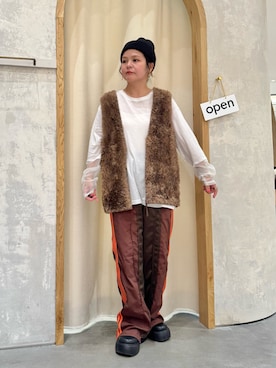 「アイテム（スウェットパンツ）」を使った、きな☆ki_naさん（レディース・153cm）の秋コーディネート