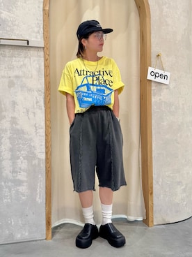 「アイテム（スウェットパンツ）」を使った、きな☆ki_naさん（レディース・153cm）の夏コーディネート