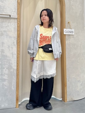 「CIAOPANIC TYPY（チャオパニックティピー）のアイテム（スラックス）」を使った、きな☆ki_naさん（レディース・153cm）の春コーディネート