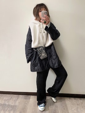 「ECRIRE（エクリール）のアイテム（ジャケット/アウター）」を使った、きな☆ki_naさん（レディース・153cm）の冬コーディネート