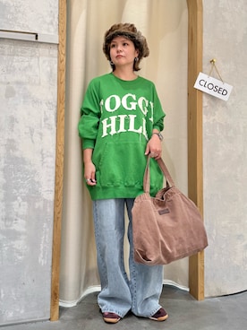 「アイテム（トートバッグ）」を使った、きな☆ki_naさん（レディース・153cm）の秋コーディネート