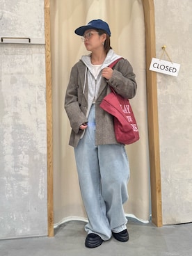 「アイテム（帽子）」を使った、きな☆ki_naさん（レディース・153cm）の秋コーディネート