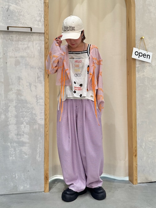 HELLO.SANFRANCISCO】2WAYロゴコード刺繍ボレロ（Tシャツ