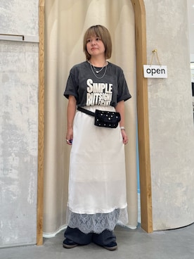「CIAOPANIC TYPY（チャオパニックティピー）の【UNISEX】【シルエット調整可】ピグメント加工ワッフルイージーパンツ/WEB限定カラーあり（スウェットパンツ）」を使った、きな☆ki_naさん（レディース・153cm）の秋コーディネート
