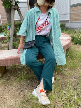 「ECRIRE（エクリール）のアイテム（パンツ）」を使った、きな☆ki_naさん（レディース・153cm）の夏コーディネート