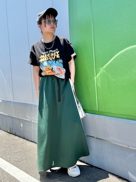 「niko and...（ニコアンド）のアイテム」を使った、きな☆ki_naさん（骨格ストレート・レディース・153cm）の夏コーディネート