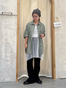 「アイテム（シャツ/ブラウス）」を使った、きな☆ki_naさん（レディース・153cm）の秋コーディネート