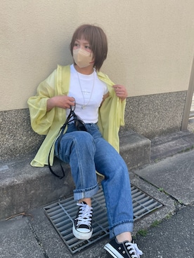 「CONVERSE（コンバース）のアイテム」を使った、きな☆ki_naさん（骨格ストレート・レディース・153cm）の春コーディネート