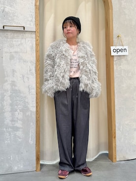 「アイテム（スラックス）」を使った、きな☆ki_naさん（レディース・153cm）の秋コーディネート