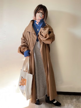 「SVEC（シュベック）のアイテム（バレエシューズ）」を使った、きな☆ki_naさん（レディース・153cm）の冬コーディネート