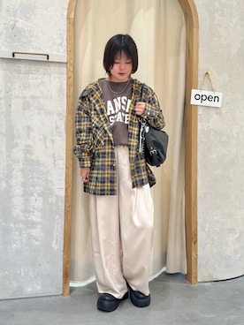 「アイテム（トートバッグ）」を使った、きな☆ki_naさん（レディース・153cm）の秋コーディネート