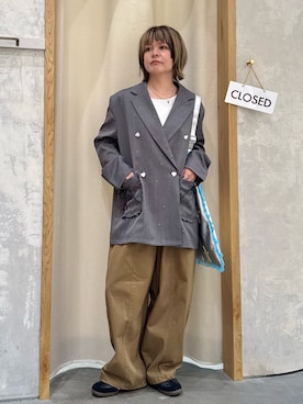 「アイテム（テーラードジャケット）」を使った、きな☆ki_naさん（レディース・153cm）の秋コーディネート