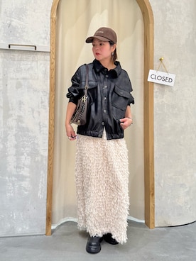 「アイテム（ブルゾン）」を使った、きな☆ki_naさん（レディース・153cm）の冬コーディネート