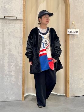 「アイテム（スウェットパンツ）」を使った、きな☆ki_naさん（レディース・153cm）の秋コーディネート