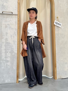 「アイテム（キャップ）」を使った、きな☆ki_naさん（レディース・153cm）の夏コーディネート