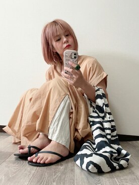 「DAISO（DAISO）のアイテム」を使った、きな☆ki_naさん（レディース・153cm）の夏コーディネート