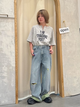 「CIAOPANIC TYPY（チャオパニックティピー）のアイテム（パンツ）」を使った、きな☆ki_naさん（レディース・153cm）の夏コーディネート