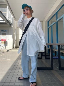 「tiptop（ティップトップ）のアイテム」を使った、きな☆ki_naさん（骨格ストレート・レディース・153cm）の夏コーディネート