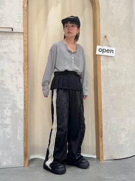 「アイテム（スウェットパンツ）」を使った、きな☆ki_naさん（レディース・153cm）の秋コーディネート