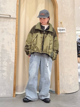 「アイテム（帽子）」を使った、きな☆ki_naさん（レディース・153cm）の冬コーディネート