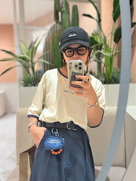 「アイテム（チャーム）」を使った、きな☆ki_naさん（レディース・153cm）の夏コーディネート