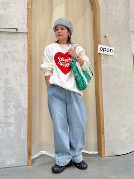 「アイテム（ニットキャップ/ビーニー）」を使った、きな☆ki_naさん（レディース・153cm）の冬コーディネート