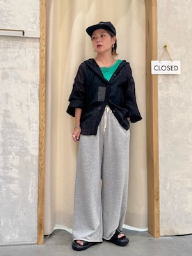 「アイテム（キャップ）」を使った、きな☆ki_naさん（レディース・153cm）の夏コーディネート