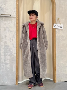 「アイテム（キャップ）」を使った、きな☆ki_naさん（レディース・153cm）の秋コーディネート