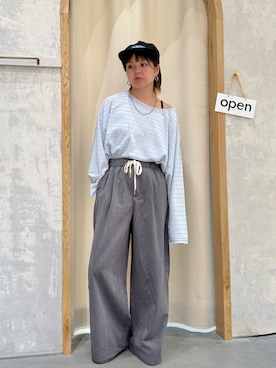 「アイテム（キャップ）」を使った、きな☆ki_naさん（骨格ストレート・レディース・153cm）の秋コーディネート
