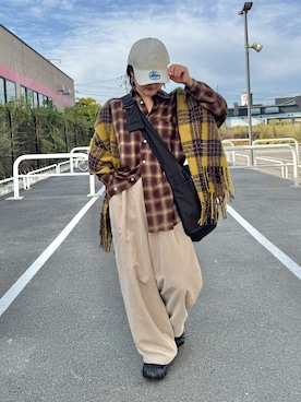 「アイテム（チノパンツ）」を使った、きな☆ki_naさん（レディース・153cm）の秋コーディネート