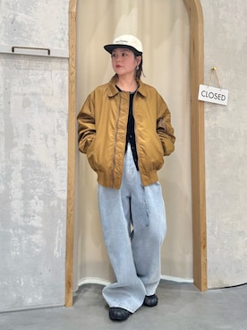 「アイテム（MA-1）」を使った、きな☆ki_naさん（レディース・153cm）の冬コーディネート