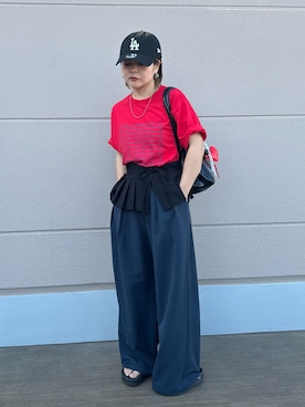 「アイテム（キャップ）」を使った、きな☆ki_naさん（レディース・153cm）の夏コーディネート