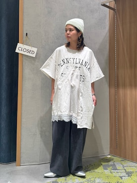 「CIAOPANIC TYPY（チャオパニックティピー）のアイテム（帽子）」を使った、きな☆ki_naさん（レディース・153cm）の春コーディネート