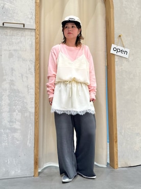 「CIAOPANIC TYPY（チャオパニックティピー）のアイテム（キャップ）」を使った、きな☆ki_naさん（レディース・153cm）の春コーディネート