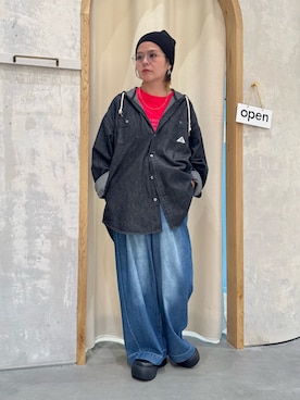 「アイテム（ニットキャップ/ビーニー）」を使った、きな☆ki_naさん（レディース・153cm）の夏コーディネート
