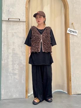 「アイテム（キャップ）」を使った、きな☆ki_naさん（レディース・153cm）の夏コーディネート