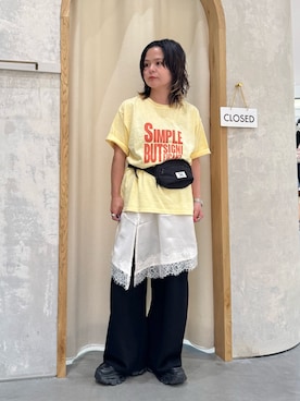 「CIAOPANIC TYPY（チャオパニックティピー）のアイテム（スラックス）」を使った、きな☆ki_naさん（レディース・153cm）の春コーディネート