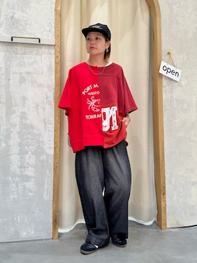 「アイテム（キャップ）」を使った、きな☆ki_naさん（レディース・153cm）の夏コーディネート