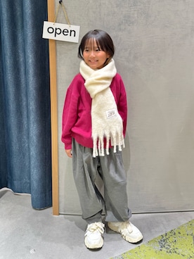 「アイテム（ニット/セーター）」を使った、きな☆ki_naさん（キッズ・123cm）の秋コーディネート