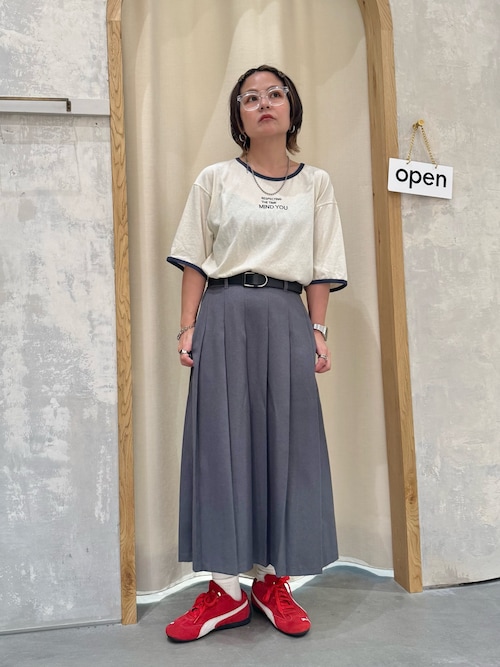 シアースラブロゴ刺繍リンガーTee
