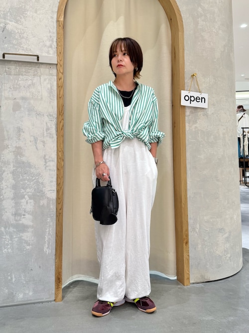 【willow】【新色追加】スラブ裏毛裾ドロストオールインワン