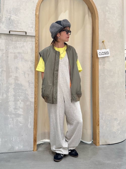 willow】【新色追加】スラブ裏毛裾ドロストオールインワン（サロペット