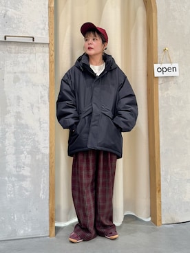 「アイテム（ダウンジャケット/コート）」を使った、きな☆ki_naさん（レディース・153cm）の秋コーディネート