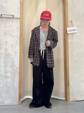 「アイテム（スウェットパンツ）」を使った、きな☆ki_naさん（レディース・153cm）の秋コーディネート