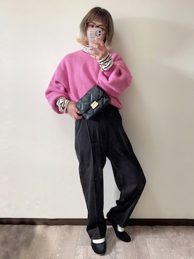 「SVEC（シュベック）のアイテム（バレエシューズ）」を使った、きな☆ki_naさん（レディース・153cm）の冬コーディネート