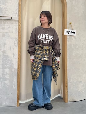 「アイテム（ブーツ）」を使った、きな☆ki_naさん（レディース・153cm）の秋コーディネート