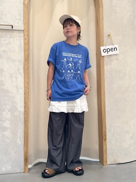 「アイテム（帽子）」を使った、きな☆ki_naさん（レディース・153cm・40代）の夏コーディネート