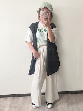 「rectangle（レクタングル）のアイテム」を使った、きな☆ki_naさん（レディース・153cm）の夏コーディネート