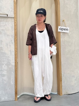 「アイテム（サロペット/オーバーオール）」を使った、きな☆ki_naさん（レディース・153cm）の夏コーディネート